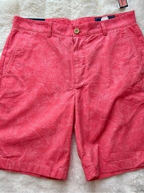 Vineyard Vines Coral Printed Flat Front Shorts